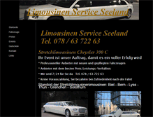 Tablet Screenshot of limousinen-service-seeland.ch